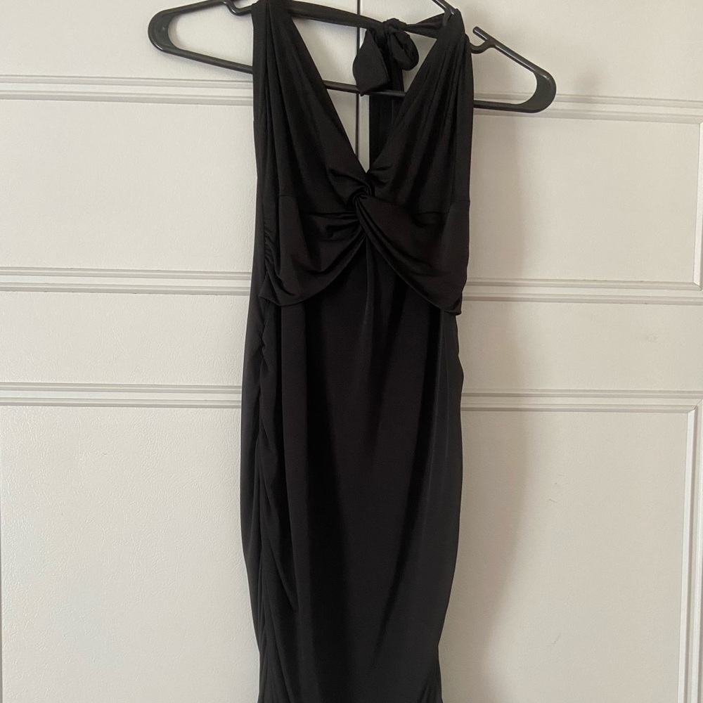 Sexy Black Halter Dress